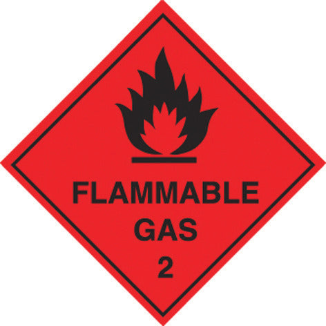 Sign Flammable Gas S/A 100 X 100Mm
