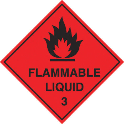 Sign Flammable Liquid S/A 100X100Mm