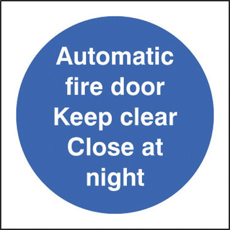 Sign Automatic Fire Door S/A 80X80Mm