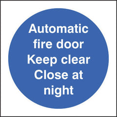 Sign Automatic Fire Door S/A 80X80Mm