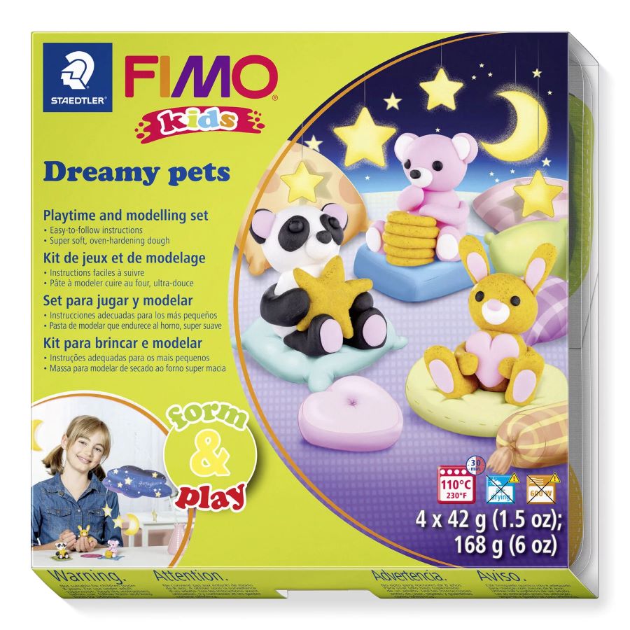 Staedtler, Fimo Kids Form&Play Dreamy Pets 4x42g