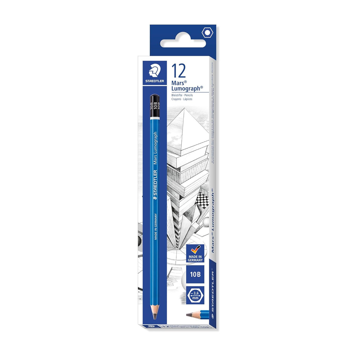 Staedtler, Mars Lumograph Pencil 100-10B BX 12Pc