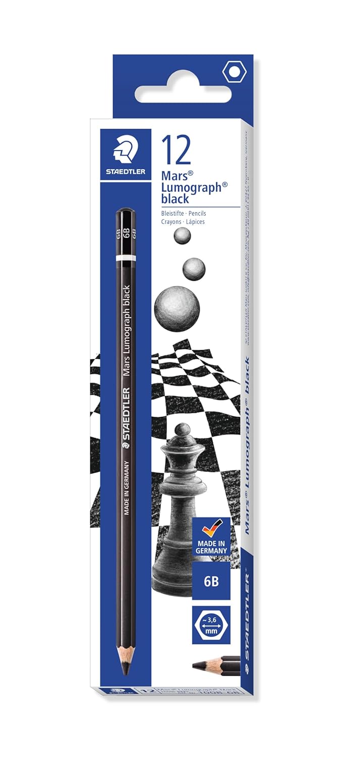 Staedtler, Mars Lumograph Pencil Black 6B Bx= 12Pc