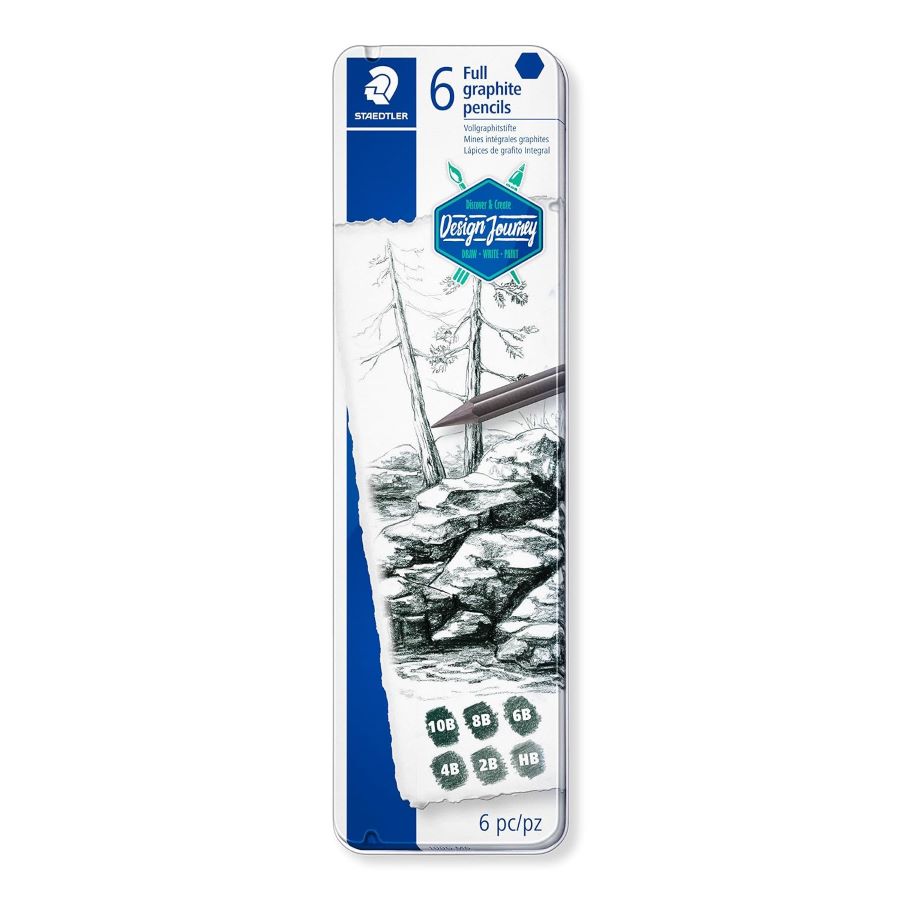 Staedtler, Mars Lumograph Pure Graphite Set=6pc