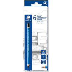 Staedtler, Mars Lumograph Pencil Jumbo Bx 6 pcs