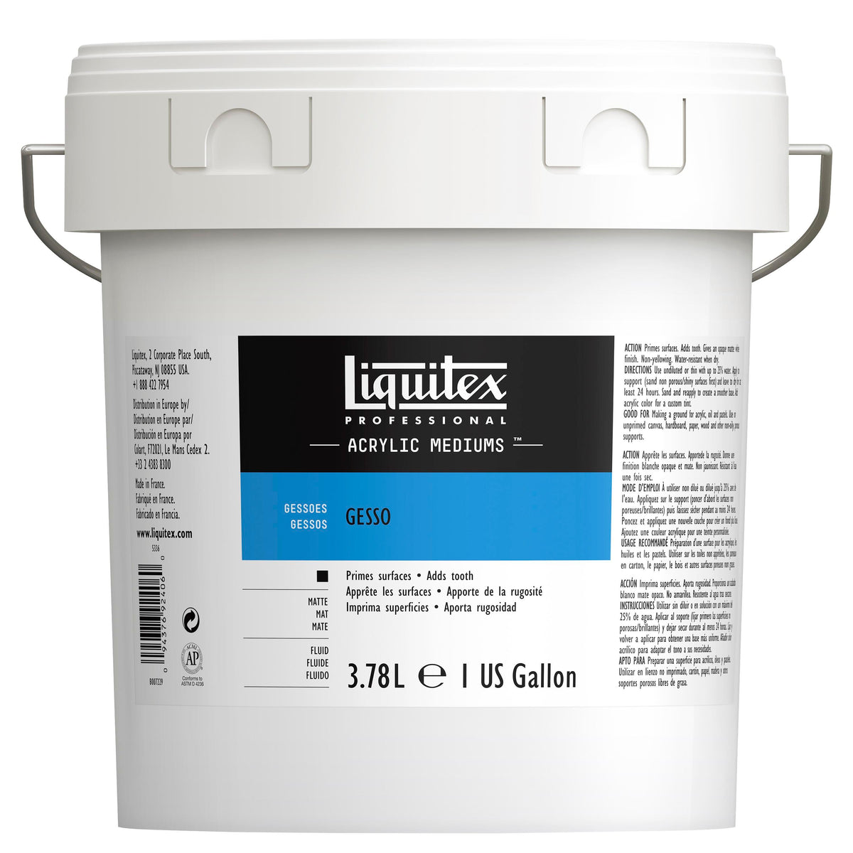 GESSO LIQUITEX GALLON WIDEMOUTH PLASTIC JAR