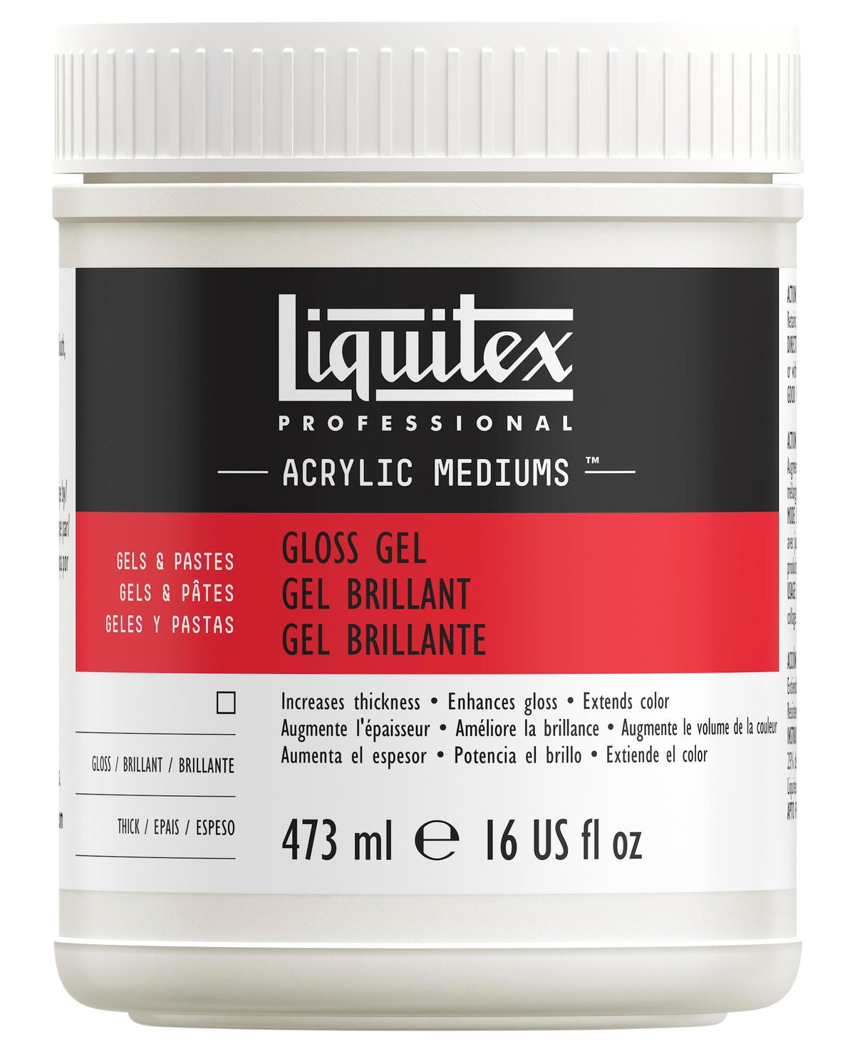 GEL MEDIUM LIQUITEX PINT WIDEMOUTH PLASTIC JAR