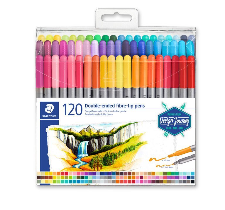 Staedtler, Double-end fibre-tip pens Set 120col