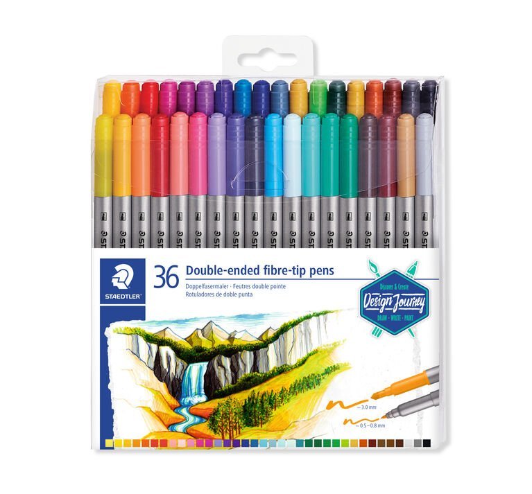 Staedtler, Double-end fibre-tip pens Set 36col