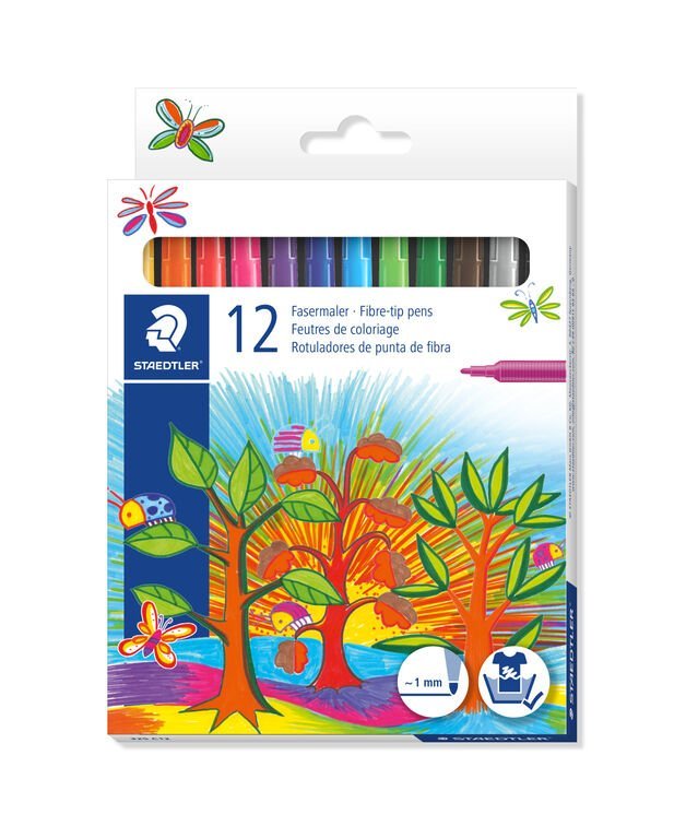 Staedtler, Fiber tip Pen cardboard Set-12col