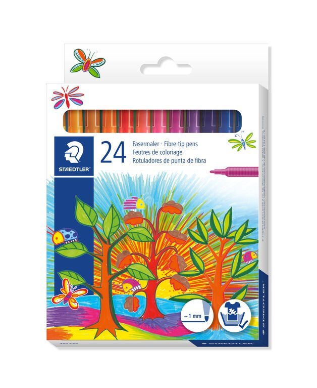Staedtler, Fiber tip Pen cardboard Set=24col