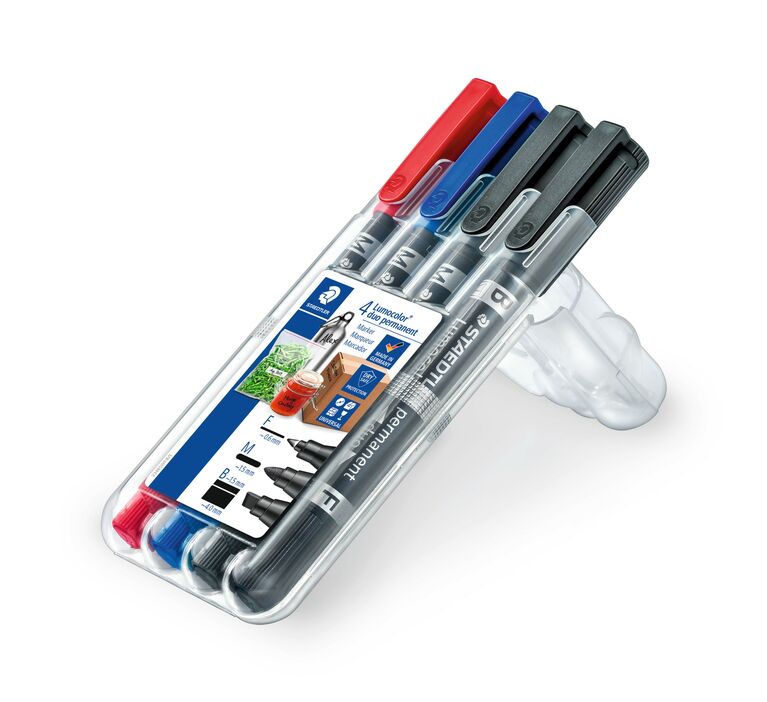 Staedtler, LumocolorPermanentMarker duotip PAC=4col