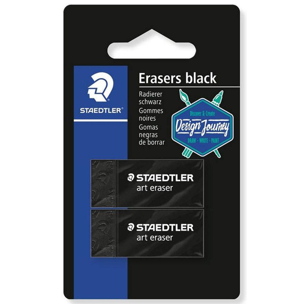 Staedtler, Rasoplast Eraser Black Bls 2pcs