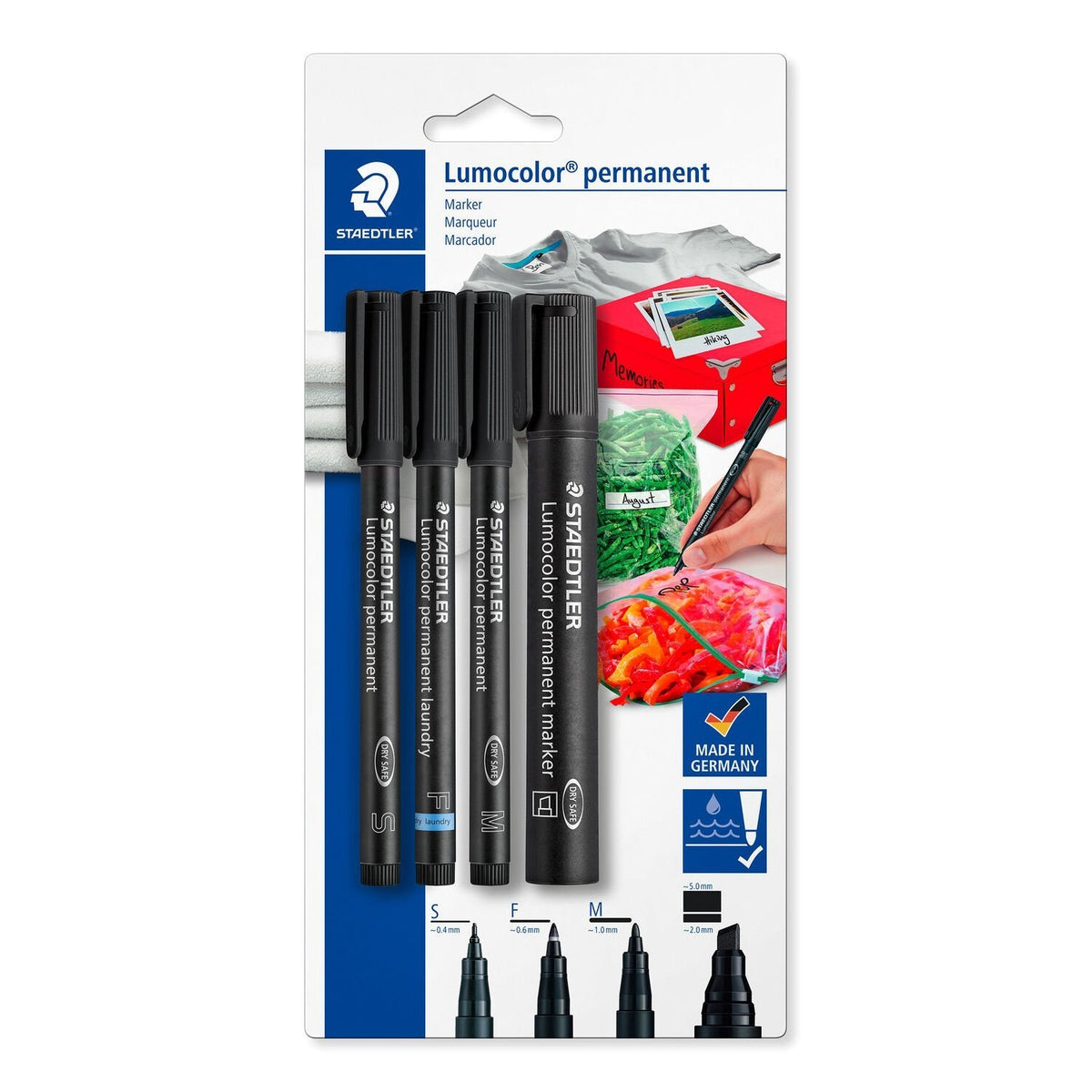 Staedtler, Lumocolor Peramanent Marker Bls=4pcs