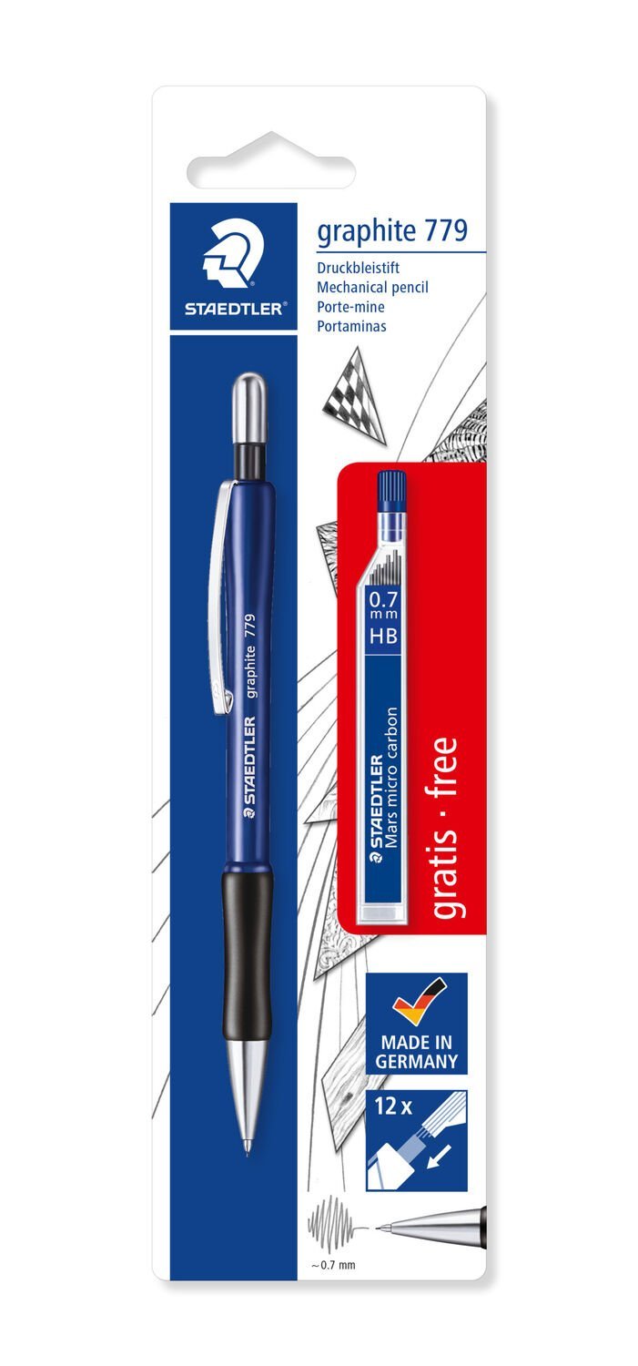Staedtler, Graphite .7mech.pen 1pc+lead FREE bls