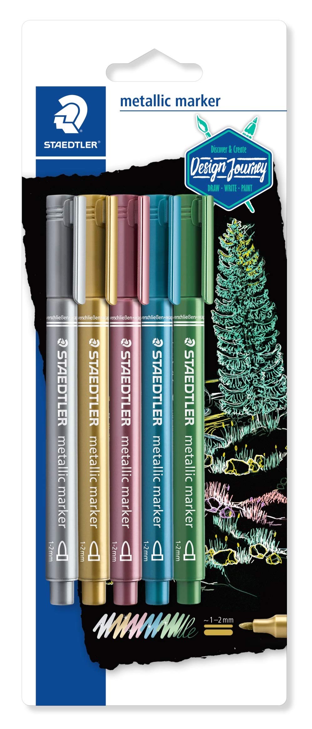 Staedtler, Metalic Color Marker Bls 5col