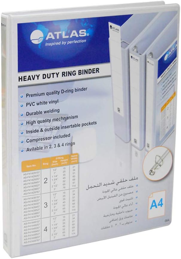 Atlas, PVC 3ring A4 15mm (½\") w/p WE