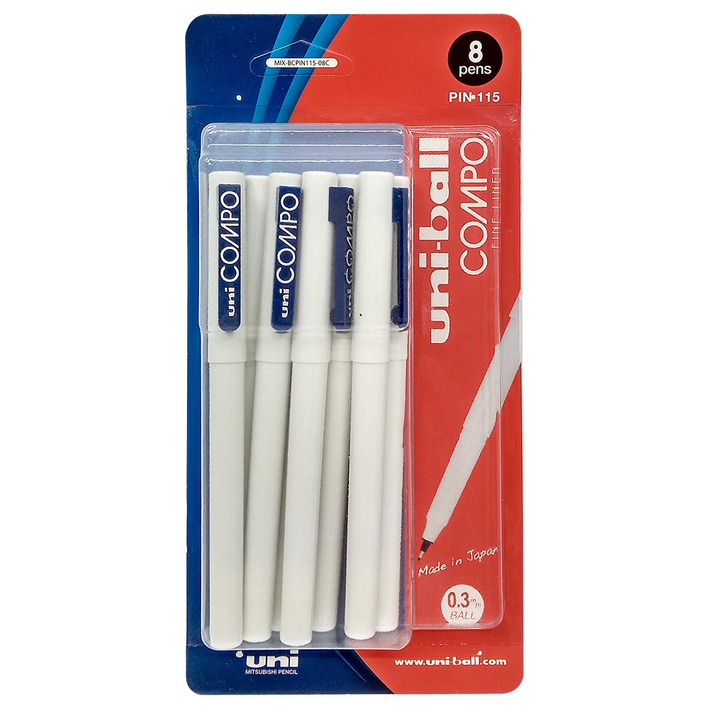 Uniball, Uni-ball Compo 0.3mm bls=8pc BE