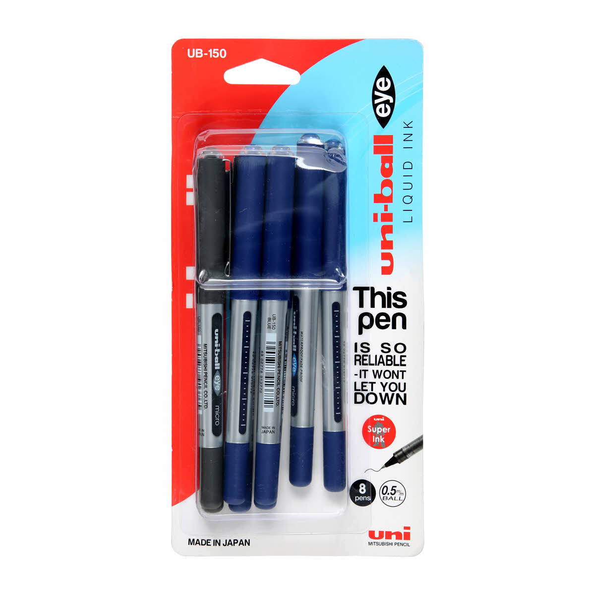 Uniball, UB150 EYE 0.5mm PAK=6+2 FREE