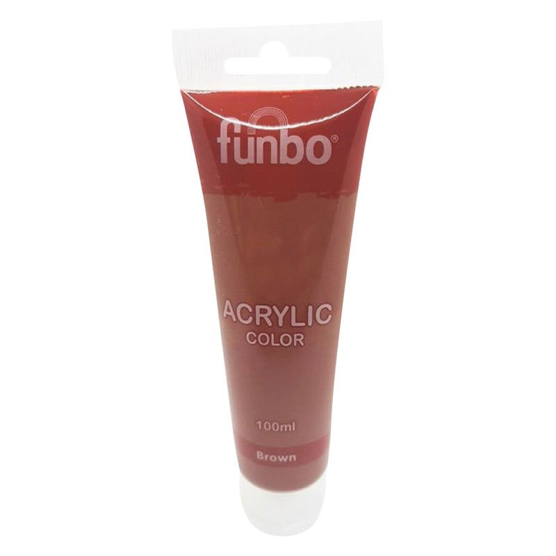 Funbo ACRYLIC tube 100ml 82 BROWN FO-AC-100-082