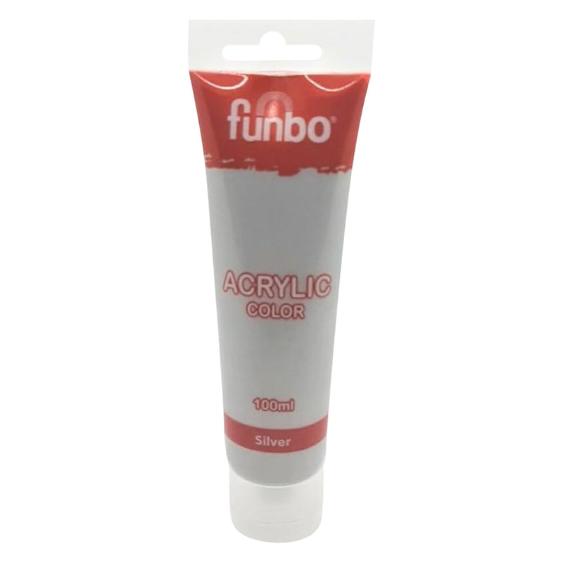 Funbo ACRYLIC tube 100ml 142 SILVER FO-AC-100-142