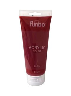 Funbo ACRYLIC tube 200ml 01 CRIMSON FO-AC-200-001