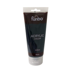 Funbo ACRYLIC tube 200ml 51 BLACK FO-AC-200-051