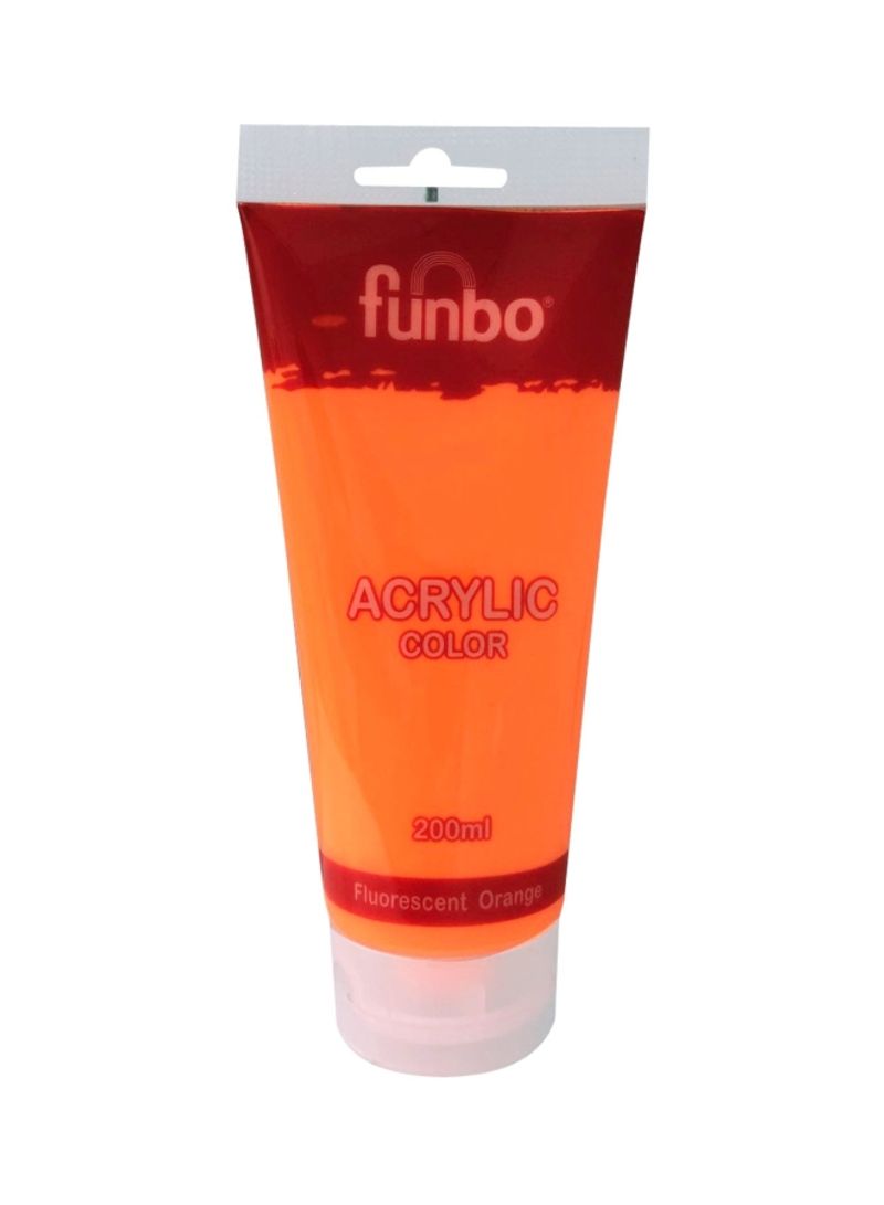 Funbo ACRYLIC tube 200ml 147 Fluorescent ORANGE FO-AC-200-147