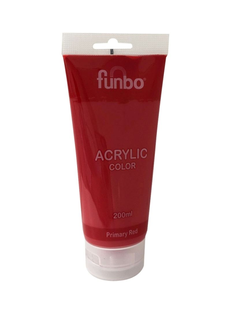 Funbo ACRYLIC tube 200ml 302 PRIMARY RED FO-AC-200-302