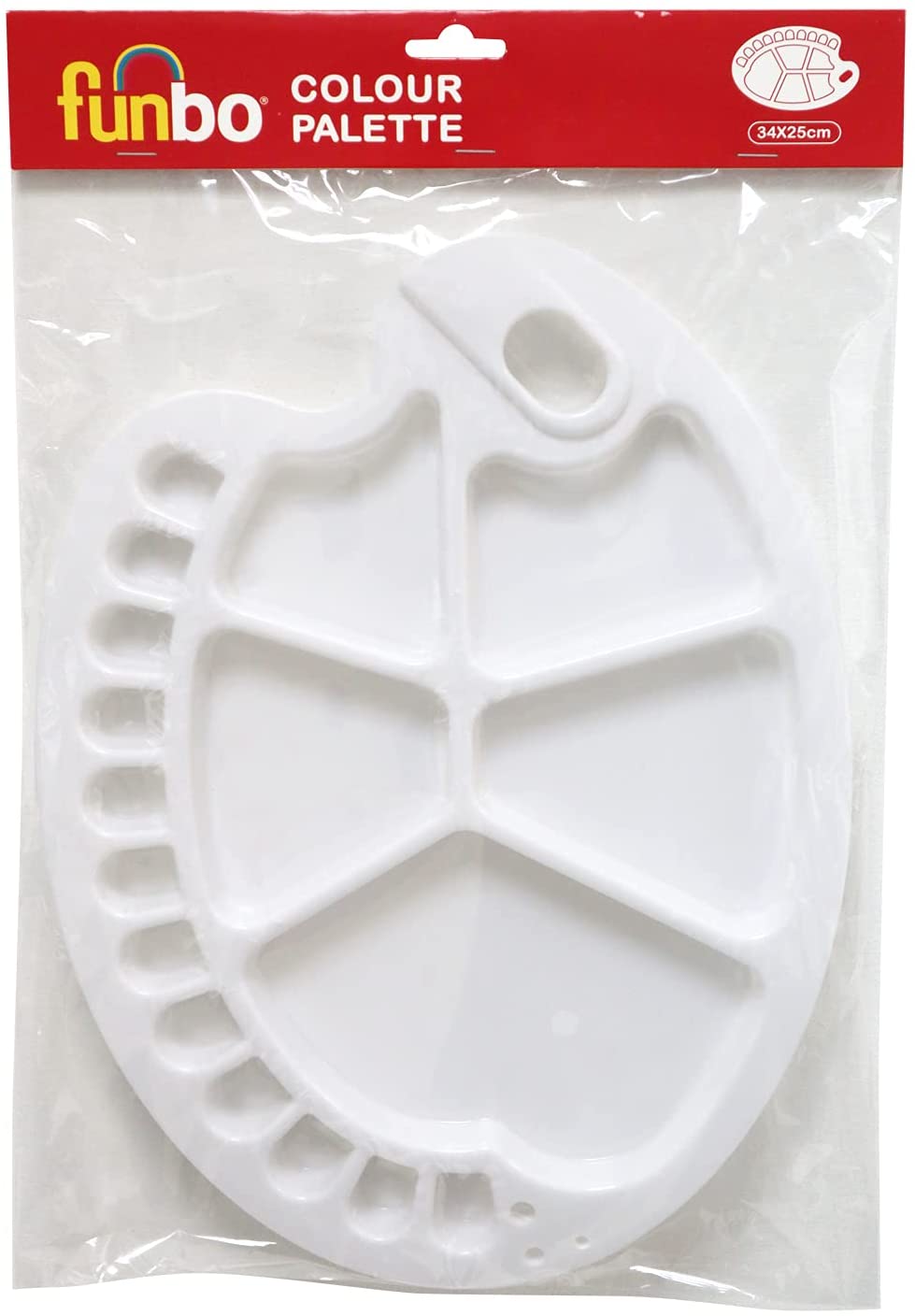 Funbo Pallet Plastic Oval 34 X 25cms FO-ACC-PLT-O3425