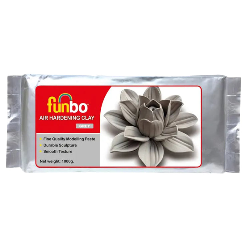 Funbo Air Haredening Clay 1000 gms Grey FO-AHC-1000-GY