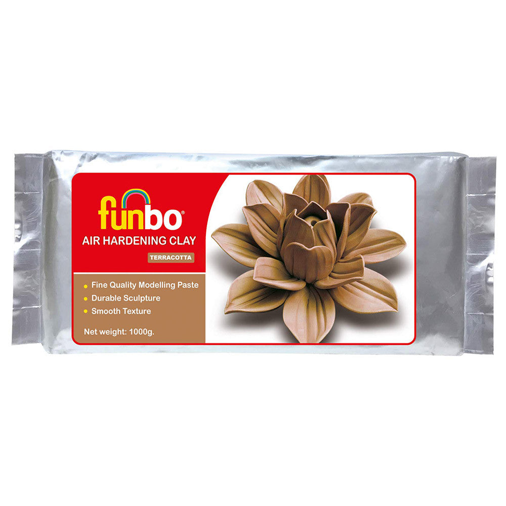 Funbo Air Haredening Clay 1000 gms Terracota FO-AHC-1000-TA