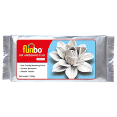 Funbo Air Haredening Clay 1000 gms White FO-AHC-1000-WE