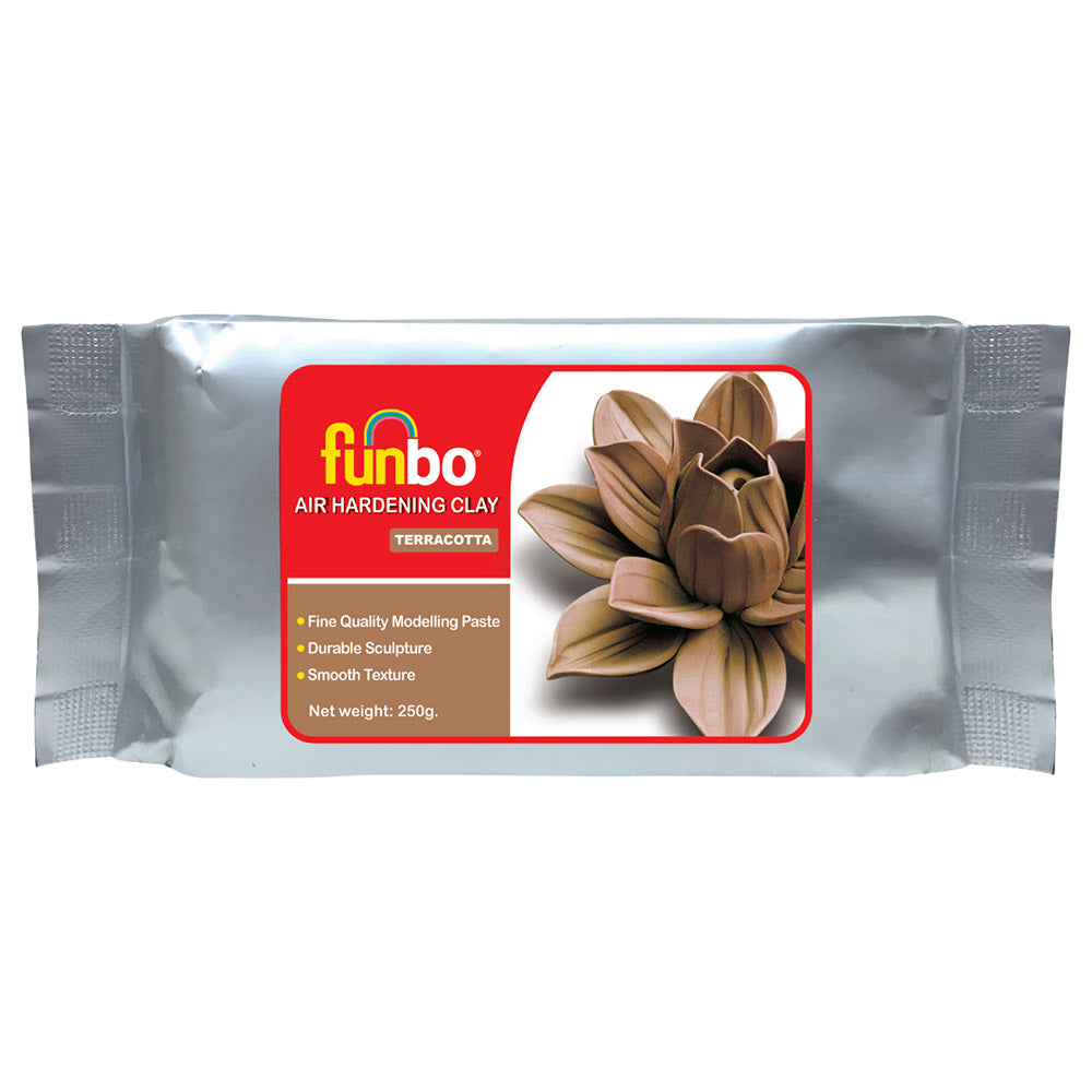 Funbo Air Haredening Clay 250 gms Terracota FO-AHC-250-TA