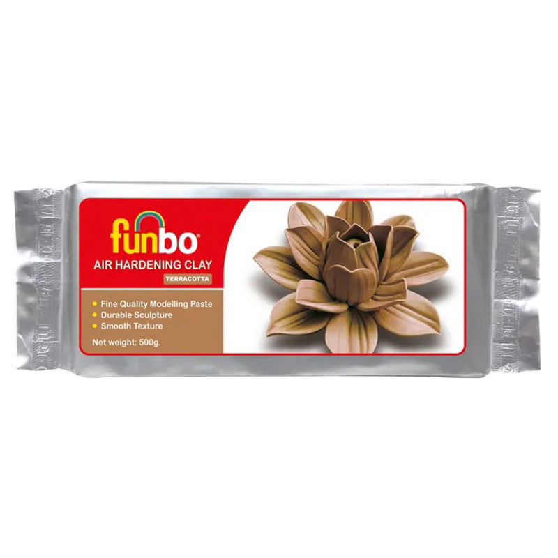 Funbo Air Haredening Clay 500 gms Terracota FO-AHC-500-TA