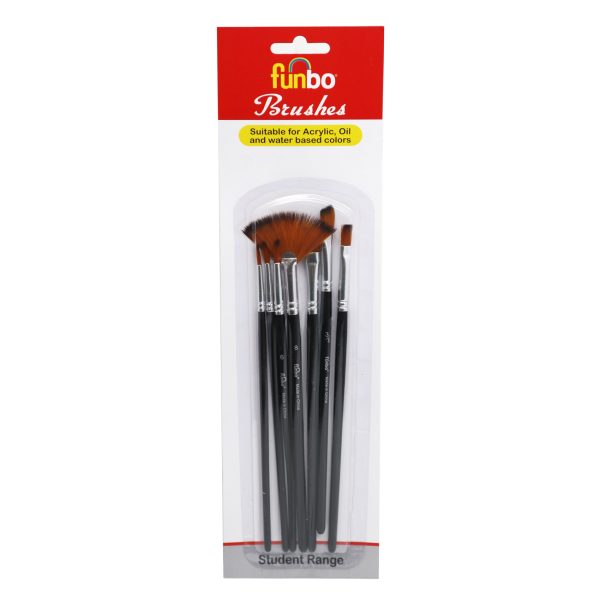 Funbo brush Mlt Prp Short Ast St Number 2,4,6,8,0.25,3/8,0.5 FO-BR-MPS-AST-07