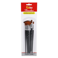 Funbo brush Mlt Prp Short Ast St Number 2,4,6,8,0.25,3/8,0.5 FO-BR-MPS-AST-07