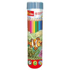 Funbo Coloring Pencil Cylinder Set 12 Color FO-CLPT-12, Box=24 sets