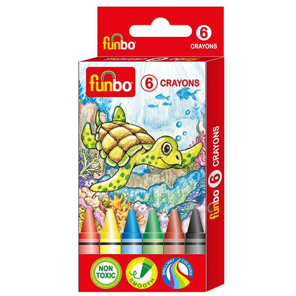 Funbo Crayons Pack of 6 Colors FO-CR-06