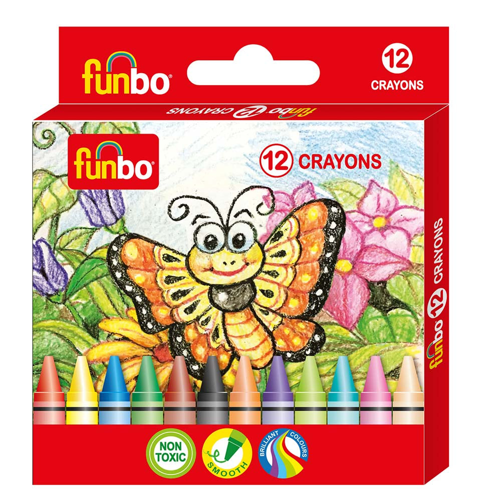 Funbo Crayons Pack of 12 Colors FO-CR-12