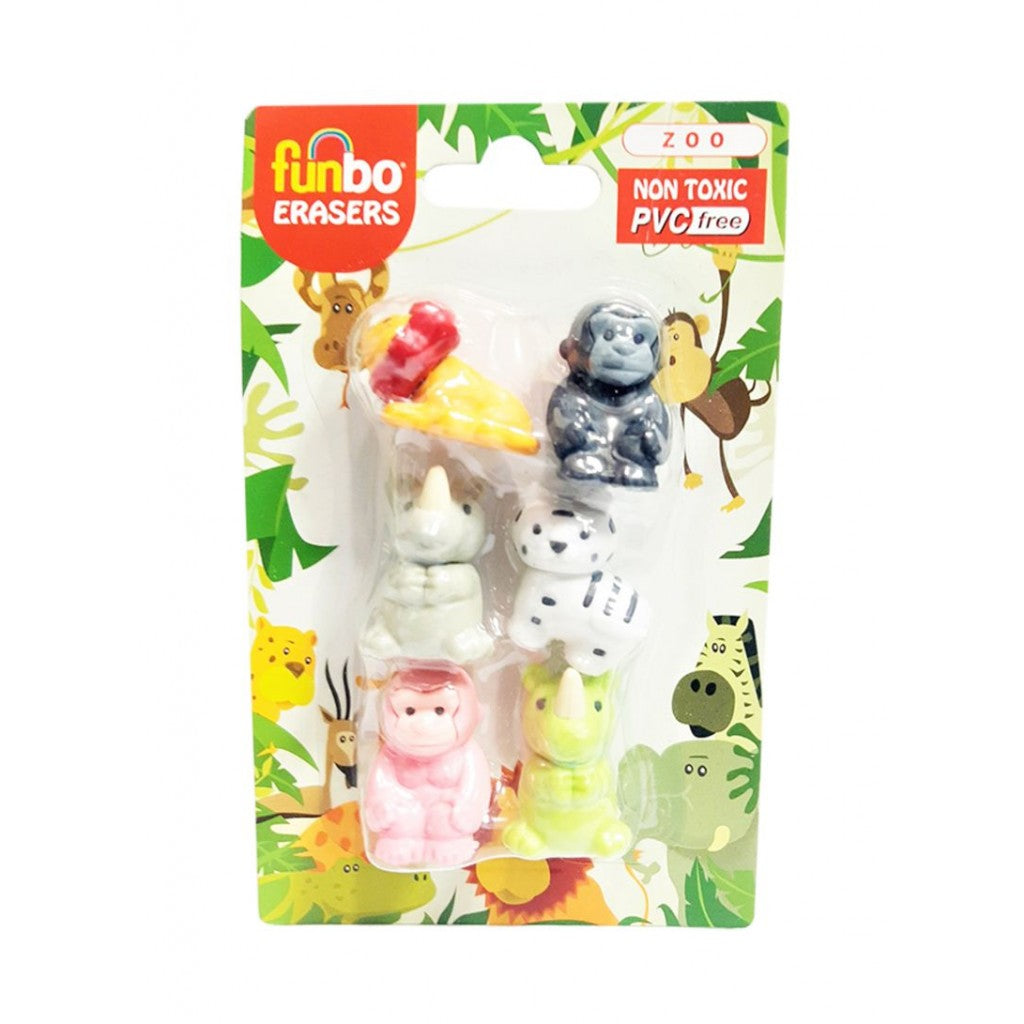 Funbo 3D Eraser in Blister Pack-Zoo FO-ER-ZOO
