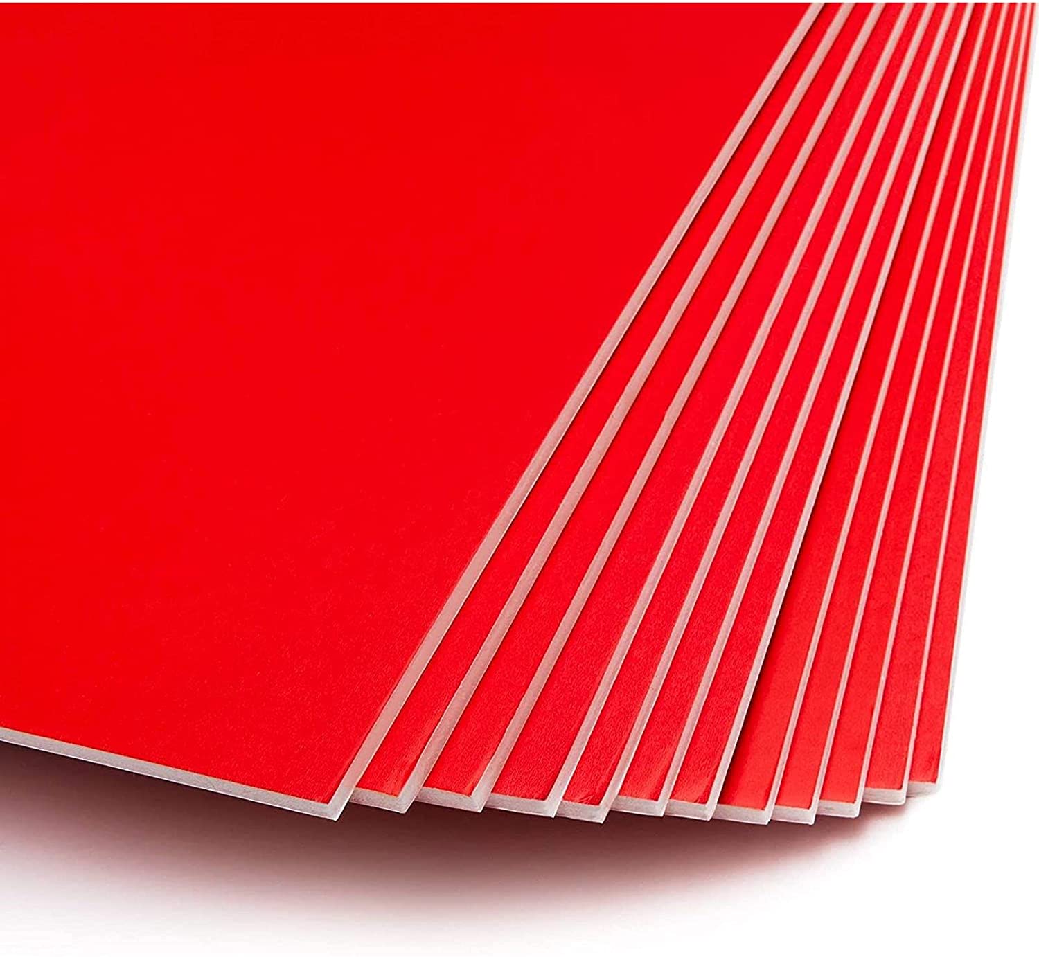 Funbo Foam Board 50x70x0.5cm red Packet 5 Each FO-FB5070-RD