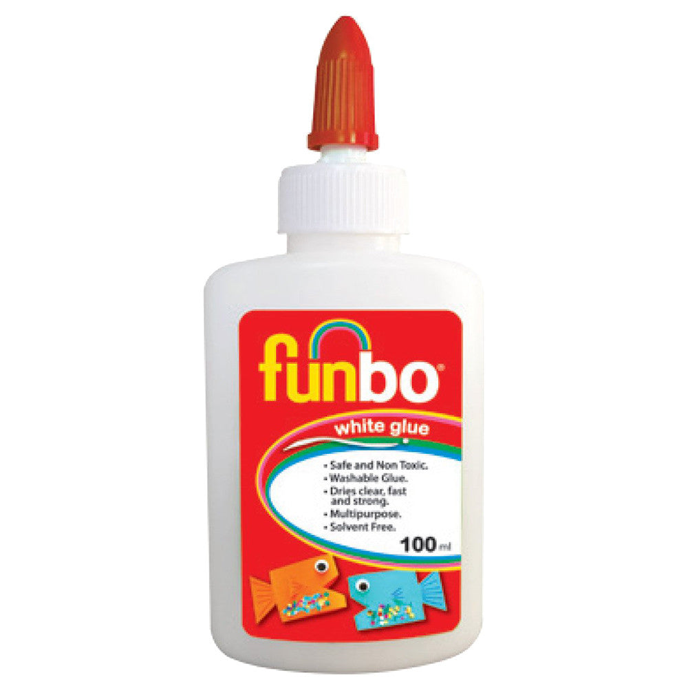 Funbo White Glue 100 ml Box 12 Each FO-GW-100