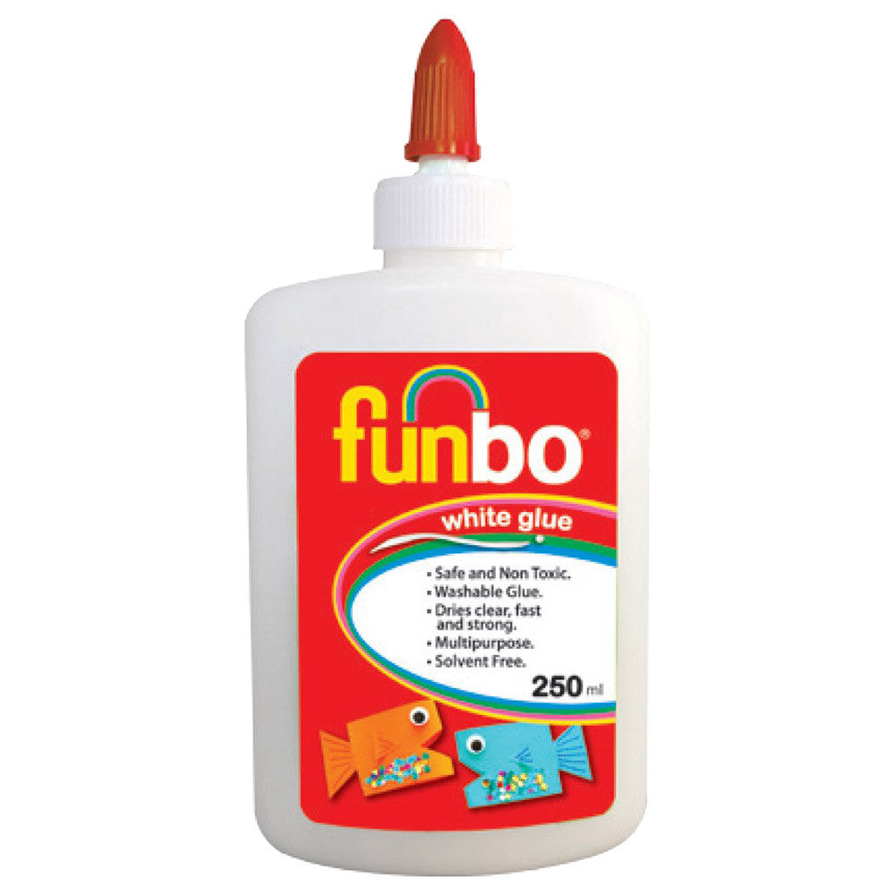 Funbo White Glue 250 ml Box 12 Each FO-GW-250