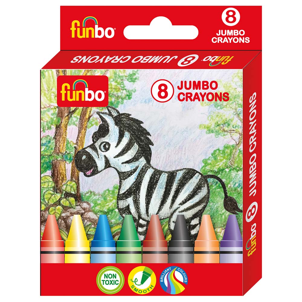 Funbo Jumbo Crayons Pack of 8 Colors FO-JCR-08