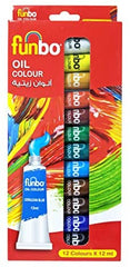Funbo Oil Paint Set 12 Color X 12ml tubes FO-OIL-1212