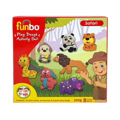 Funbo Activity Set Play Dough Safari animals 200g and molds FO-PD-200-SA