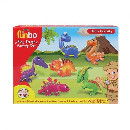 Funbo Activity Set Play Dough Dino Family 225g and molds FO-PD-225-DF