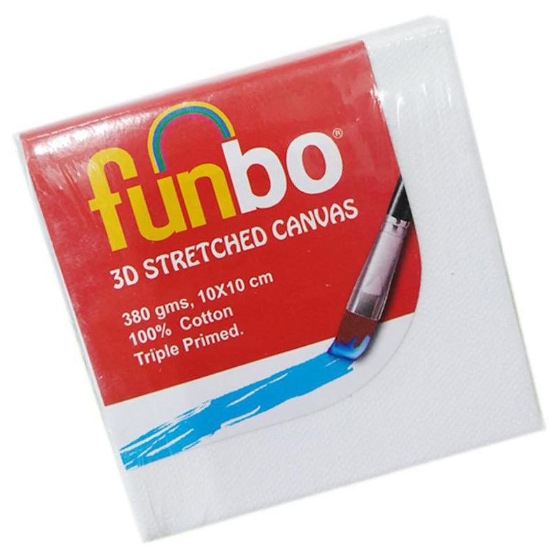 Funbo Stretched 3D canvas 380 gms10X10 cm FO-115001010