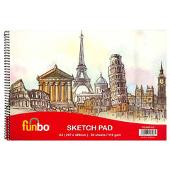 Funbo Sketch Pad A3 110 gsm, 20 Sheet FO-SKP-A3